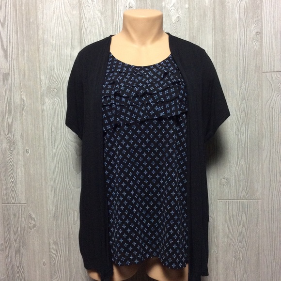 croft & barrow Jackets & Blazers - Top and Jacket Connected PLUS SIZE 1X